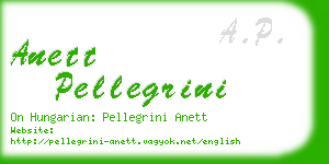 anett pellegrini business card